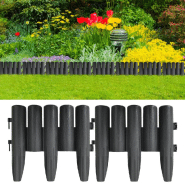 Vidaxl bordures de pelouse 36 pcs anthracite 10 m pp 314681