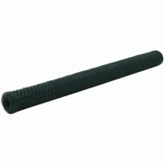 Vidaxl grillage acier avec revêtement en pvc 25x1,5 m vert 143267