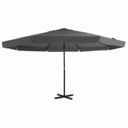 VidaXL Parasol d'extérieur avec mât en aluminium 500 cm anthracite  Modèle Atlas Panorama Horizon - noir 44474