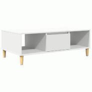 VidaXL Table basse Blanc 102 x 55 x 35 cm Bois d'ingénierie Modèle Polaris Factory - 876189