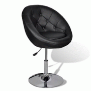 VidaXL Tabouret De Bar Noir Similicuir - noir 240449 VidaXL Tabouret De Bar Noir Similicuir - noir 240449