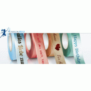 5 Rouleaux (25M) Rubans 50mm SATIN textiles (Cadeau) - RibbonWiz - 50mm x 25M, Gris foncé_0