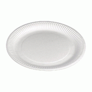 Assiette ronde en carton pur bois Ø18cm - par 100