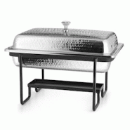 Aulica Chafing dish rectangle martelé 4l 40cm - argenté 558902 Aulica Chafing dish rectangle martelé 4l 40cm - argenté 558902