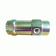 Bloc simple Femelle/Femelle gaz - Pilote en ligne - Clapet anti-retour - HCARBSPLFG04