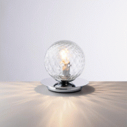Bonetti Illumina Armonia Lampe de table en fer chromé poli 1 lumière H.17 d.16 BL285-LT-CR - gris 8050713219369