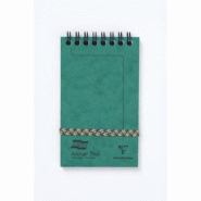 Clairefontaine Lot de 10 Bloc Europa Minor Pad format 76x122, 60 feuilles 90 g/m² reliure intégrale, ligné 7mm, coloris vert - 5016196049230