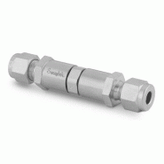 Clapets anti-retours inox réglable, raccord de tube 1/4