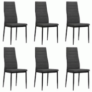 Décoshop26 - Lot de 6 chaises de salle à manger cuisine design contemporain tissu gris foncé CDS022444 - 3000027281533 Décoshop26 - Lot de 6 chaises de salle à manger cuisine design contemporain tissu gris foncé CDS022444 - 3000027281533
