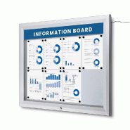 Exposiciónate Vitrine Extérieure Verrouillable 8 x A4 LED SCT8xA4PHLED - argenté aluminium 8595578322392