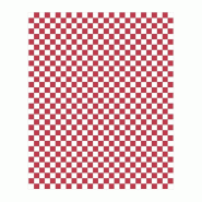 Feuille ingraissable sans PFAS pour burger Damier rouge 31x31cm - par 1000