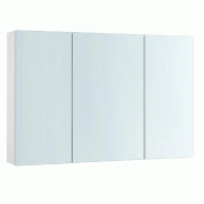 Helloshop26 - Armoire murale salle de bain placard avec miroir meuble de rangement 3 portes 60 x 15 x 55 cm avec étagère réglable 12_0004042 - 3000