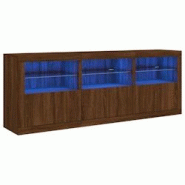 Helloshop26 - Buffet bahut commode armoire meuble de rangement organisateur cuisine salle de séjour salon avec lumières LED 181,5 x 02_0029912 - 300 Helloshop26 - Buffet bahut commode armoire meuble de rangement organisateur cuisine salle de séjour salon avec lumières LED 181,5 x 02_0029912 - 300