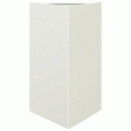 Helloshop26 - Jardinière bac lit surélevé plantes fleurs terrasse jardin triangulaire 50 x 43 x 75 cm acier blanc 02_0038815 - 3000217659128 Helloshop26 - Jardinière bac lit surélevé plantes fleurs terrasse jardin triangulaire 50 x 43 x 75 cm acier blanc 02_0038815 - 3000217659128