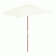 Helloshop26 - Parasol avec mât en bois 150 x 200 cm sable 02_0008111 - 3000434147767