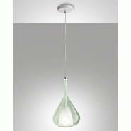 Lustre Suspension Led Lila En Métal Et Verre Borosilicate Vert Transparent 3481-40-140 Fabas Luce - vert 8019282540946