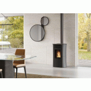 Poêle à granulés dania air tight plus gris - verre noir_0