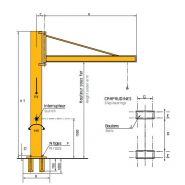 Potence triangulée à profil IPE - Fayat Entreprise TP - Charge 125 à 2500 kg - Portée jusqu'à 10 mètres_1