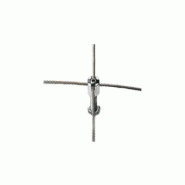 Serre-câble croisé inox 3D M12 - Fixation murale - Sylev