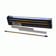 Thermomètre fond jaune à liquide rouge -10/50(0,5), avec certificat de lot - Ref.: KJB026 Thermomètre fond jaune à liquide rouge -10/50(0,5), avec certificat de lot - Ref.: KJB026