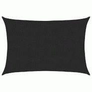 Voile d'ombrage 160 g/m² Noir 5x7 m PEHD Modèle Solaris Riviera - 311742