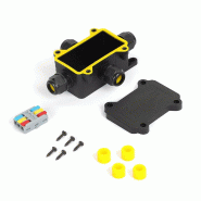 Boîte de jonction Alcapower FAST IP68, 4 voies, 3 pôles, 24 A 450 V, section de conducteur 0,5-4 mm², presse-étoupe M16, dimensions 107,4 x 80 x 3