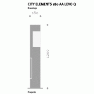 Borne lumineuse d'éclairage public city elements 180 aa levo q / led / 17 w / en aluminium / 1.2 m