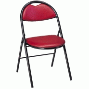Chaise pliante Florence - garnie de mousse - finition tissu ou enduit - classement au feu M1/M2 Chaise pliante Florence - garnie de mousse - finition tissu ou enduit - classement au feu M1/M2