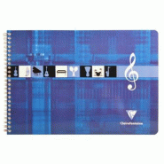 Clairefontaine Lot de 10 Cahier Musique Metric A4 paysage, 50p./25 feuilles 90 g/m² reliure intégrale, 8 portées - 3329680810400