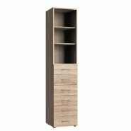 COLONNE DE RANGEMENT LUND 6 TIROIRS CHÊNE NATUREL 40 X 40 CM PROFONDEUR