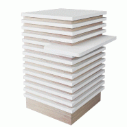 Comptoir Tasseau G finition bambou et blanc L65xP58xH100cm