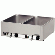 Double bain-marie - 2x GN 1/1 - avec 2 robinets de vidange | Casselin - CBMDV