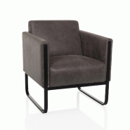 Fauteuil lounge Aruba Retro Structure noire Simili cuir 1 place gris hjh OFFICE - gris plastique 713516 Fauteuil lounge Aruba Retro Structure noire Simili cuir 1 place gris hjh OFFICE - gris plastique 713516