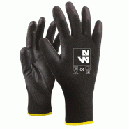 Gants de Travail Broxa - Taille 8 - Noir - Résistant et Confortable - NINE WORTHS - noir 3700584917097