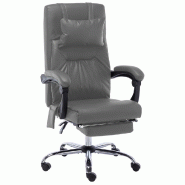 Helloshop26 - Chaise fauteuil siège de bureau informatique étude de massage anthracite similicuir anthracite 02_0024005 - métal 3000214634197