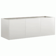 Helloshop26 - Jardinière moderne à fond ouvert 120 x 40 x 40 cm pour balcon jardin stable en acier inoxydable gris 02_0051468 - vert inox 3000236928