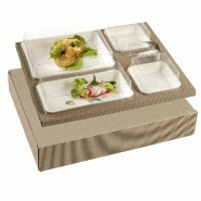 Kit plateau repas Polaris carton 4 assiettes Kanopée 36x296,3cm - par 25