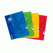 Oxford Lot de 5 Cahier Openflex broché 24x32, 192p./96 feuilles 90g/m², Séyès, coloris assortis (4) - 3147280049842