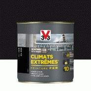 Peinture fer extérieur climats extrêmes® V33 noir mat 0.5 l