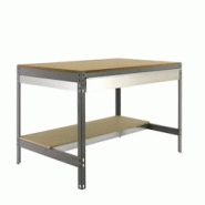 PROREGAL Établi BUFFALO avec tiroir | HxLxP 84x150x76cm | Capacité de charge 600kg | Gris - gris métal RS33-09 PROREGAL Établi BUFFALO avec tiroir | HxLxP 84x150x76cm | Capacité de charge 600kg | Gris - gris métal RS33-09