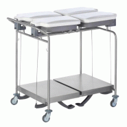 Sclessin 374.794S Chariot Porte-Sacs 4 Sacs Carrés Sans Couvercles Professionnel - 374.794S