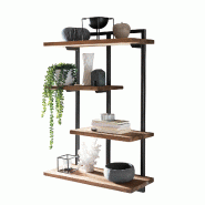 SIT Möbel Étagère murale avec 4 tablettes | Teck naturel | Structure en métal noir | L 70 x P 25 x H 97 cm - multicolore multi-matériau 07996-32 SIT Möbel Étagère murale avec 4 tablettes | Teck naturel | Structure en métal noir | L 70 x P 25 x H 97 cm - multicolore multi-matériau 07996-32