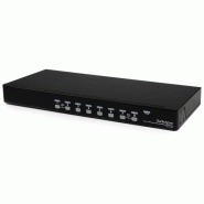StarTech.Com Switch KVM USB VGA à 8 ports avec OSD - Commutateur écran clavier souris à montage en rack 1U