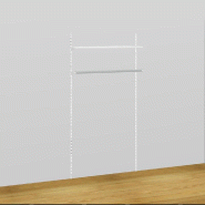 Système crémaillère Ark L.120 x H.200 cm Système crémaillère Ark L.120 x H.200 cm