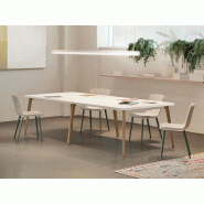 Table de réunion Timber - pieds en hêtre massif - 280x120 cm - pas cher