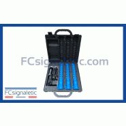 Valise de 3 bâtons led bleu de signalisation autonomes magnétiques et rechargeables