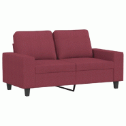 VidaXL Canapé à 2 places Rouge bordeaux 120 cm Tissu Modèle Flex Moderne - multi-matériau 359389