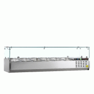 Vitrine réfrigérée GN1/4 GVC33-150 Inox L1500mm 32372 TEFCOLD