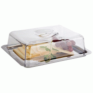 APS 67 Plateau avec hotte 25 x 19 cm, hauteur de la hotte 7 cm - argenté matière synthétique 4004133000674