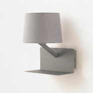 AQA Design Lampe murale avec USB ALIEEN gris en métal L.23 P.23 H.31 - gris métal MP04001 AQA Design Lampe murale avec USB ALIEEN gris en métal L.23 P.23 H.31 - gris métal MP04001